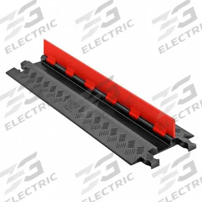 CHECKERS Cable Protector: 1 Channels, Hinged, 3/4 in Max Cable Dia, 11 in Wd - 1-Channel Split-Top Cable Ramps