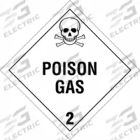 BRADY DOT Container Placard: Poison Gas 2, 10 3/4 in x 10 3/4 in, 10 3/4 in Label Ht, Placard (MPN 60428). Key specifications — Brand: BRADY; Message: Poison Gas 2.