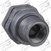 HAYWARD Bulkhead Tank Fitting: PVC Body, 1/2 in Female NPT Threaded Inside, EPDM Gasket (MPN BFA1005TES). Key specifications — Fitting Material: PVC; Brand: HAYWARD.