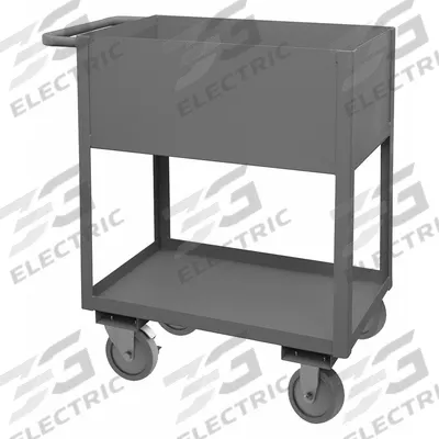 APPROVED VENDOR Utility Cart: 1,200 lb, 30 in L x 18 in W Shelf, 2 Shelves, Gray - General Purpose Utility Carts