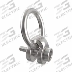 JERGENS Hoist Ring: Swivel, Nickel-Plated Steel, M20-2.50, Max. 5,045 lb, Side-Pulling (MPN 47355-E). Key specifications — Brand: JERGENS; Thread Size: M20-2.50; Operation: Side-Pulling.