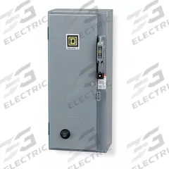 SQUARE D NEMA Combination Starter: Circuit Breaker, 3 Poles, NEMA Size 1, 120V AC, NEMA-Rated 12 (MPN 8539SCA54V02S). Key specifications — Includes Pilot Light: No; Maximum Voltage Rating: 600V AC; Brand: SQUARE D; Phase: Three; Coil Voltage: 120V AC; Control Transformer: No; Series: 8539; Includes Auxiliary Contacts: No.