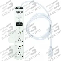 TRIPP LITE Outlet Strip: 4 Outlets, 6 ft Cord Lg, 1,410 J Rated Energy, 15 A Current, UL 60601-1 (MPN SPS406HGULTRA). Key specifications — Brand: TRIPP LITE; Mounting Style: Screw.