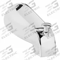 KISSLER Diverter Spout: 1/2 in Connection Size, Slip-Fit Connection, 5 1/4 in Spout Reach (MPN 82-0014). Key specifications — Tub Spout Connection Type: Slip-Fit; Trim Finish: Chrome; Tub Spout Material: Die Cast Steel; Brand: KISSLER.