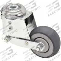 APPROVED VENDOR Bolt-Hole Caster: Swivel, Side Brake, 3 in Wheel Dia., 1 1/4 in Wheel Wd, Rubber (MPN P16S-RP030K-H). Key specifications — Wheel Bearing Type: Ball; Brand: APPROVED VENDOR; Roll Up: Swivel with Brake.
