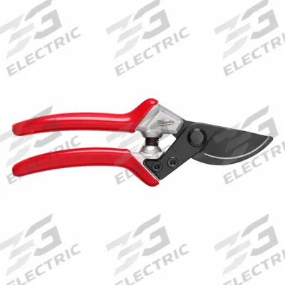 MILWAUKEE Pruning Shears: 3/4 in Blade Lg, 2 1/2 in Overall Lg, 3/4 in, Steel