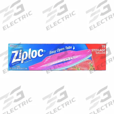ZIPLOC Reclosable Bag: 1.75 mil Thick, 9 7/12 in Wd, 12 1/12 in Lg, Hang Hole Not Included - Single-Zip Reclosable Poly Bags