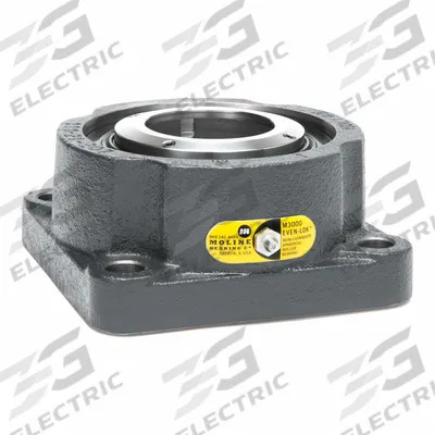 MOLINE BEARING 4 Bolt Flange Bearing: Spherical Roller, 3 7/16 in Bore - Flange-Mount Spherical Roller Bearings