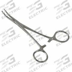 MABIS Kelly Forcep: Stainless Steel, 5 1/2 in Overall Lg, Curved Tip (MPN 25-725-000). Key specifications — Tip Style: Curved; Material: Stainless Steel; Brand: MABIS; Color: Silver.