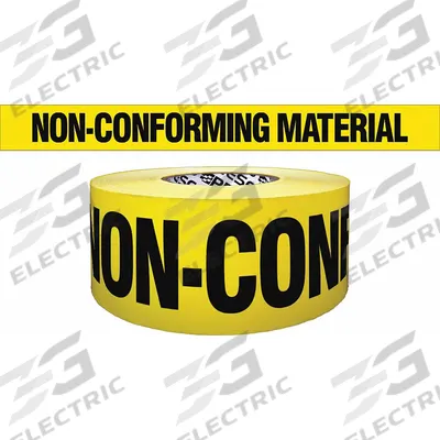 APPROVED VENDOR Barricade Tape: 1,000 ft Lg, 3 in Wd, Non-Conforming Material Legend - Restricted Access Messaging Barrier Tape