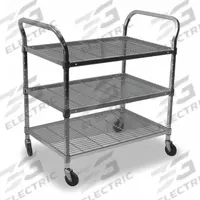 APPROVED VENDOR Wire Shelf Utility Cart: 800 lb, 3 Shelf, 40 in L x 24 in W x 42 in H Dim, Silver (MPN 2HDG4). Key specifications — Shelf Orientation: Flat; Caster/Wheel Configuration: (4) Swivel; Finish: Zinc Plated; Brand: APPROVED VENDOR.