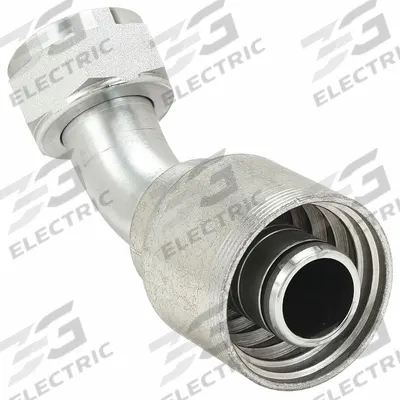 AEROQUIP Hydraulic Crimp Fitting: Steel x Steel, 45° Elbow, -20 For Hose Dash Size - Aeroquip Crimp Hydraulic Hose Fittings with JIC Connection