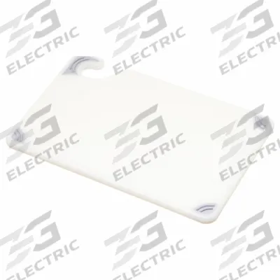 SAN JAMAR Cutting Board: 9 in Overall Lg, 6 in Overall Wd, White, Co-Polymer - Saf-T-Grip Cutting Boards