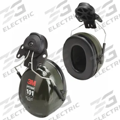 3M PELTOR Earmuffs: Hard Hat-Mounted Earmuff, Passive, 24 dB NRR, Foam/Polyurethane/PVC - Hard Hat-Mounted Earmuffs