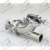 VNE Ball Check Valve: Ball, Y-Style Valve Body, 1 1/2 in Pipe Size, 316L Stainless Steel, Std, FDA (MPN EG45BY-61.5). Key specifications — Standards: FDA; Mounting Orientation: Horizontal; Brand: VNE; Connection Type - Side 2: Clamp; Valve Series: EG45BY-6; 3-A Compliance: Meets 3A Sanitary Standards; Connection Type - Side 1: Clamp; For Media: Fluids.