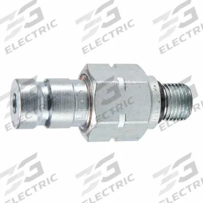PARKER Nipple: 1/8 in, M10x1 Thread Size, Male Metric, Metric, Steel - PD Series Hydraulic Quick-Connect Coupling Plugs
