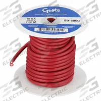 GROTE Primary Automotive Wire: GPT, 25 ft, 1 Conductor, 10 AWG, Red, 60 V Volt (MPN 89-5000). Key specifications — Brand: GROTE.