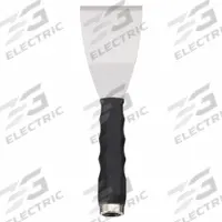 WESTWARD Scraper: Bld. Mat. Carbon Steel, Hdl. Mat. Polypropylene, Stiff, Tapered Bld. Shape (MPN 13A691). Key specifications — attr1004902: WESTWARD; attr1012057: Half; attr1014703: Plastic; attr1017570: Standard End; attr1029655: Straight; attr1034073: Bevel/ Offset.