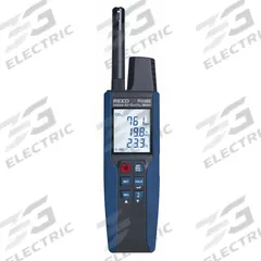 REED INSTRUMENTS Indoor Air Quality Meter: Calculates Averages/LCD Display, Carbon Dioxide, Sound (MPN R9905). Key specifications — Manufacturer Part Number: R9905; Brand: REED INSTRUMENTS; Calibration Certificate Type: Available Separately; Digital Display Screen Type: LCD with Backlight; Features: Triple LCD Display; Includes: Carrying Case; PPM Accuracy: ±3% of Reading or ±75ppm (0 to 5,000ppm); Power Source: Battery.