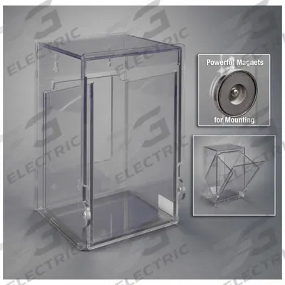 POLTEX Gravity Close Bin: 8 in Overall Wd, 13 in Overall Ht, PETG, Clear, PPE/Supplies/Tubes - Lab Storage Bins