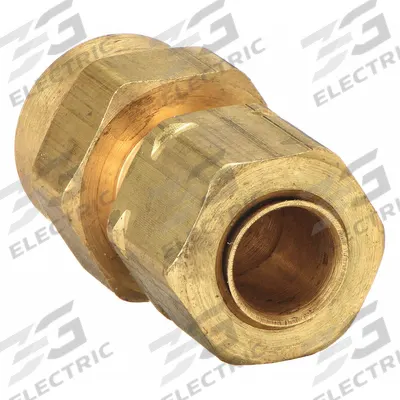 PARKER Compression Fitting Adapter: 1/4 in OD x 1/8 in Pipe Fitting Size, Compression x FNPTF - Self-Aligning Brass Compression Fittings
