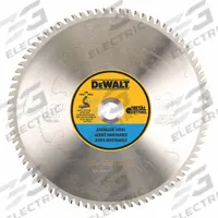 DEWALT Circular Saw Blade: 12 in Blade Dia., 80 Teeth, 0.09 in Cut Wd, 1 in Arbor Size, Solid Stock (MPN DWA7739). Key specifications — attr1116119: DEWALT; attr1145631: Stainless Steel.
