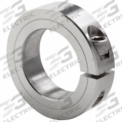 CLIMAX METAL PRODUCTS Shaft Collar: 1-Piece, Inch, Round, Clamp-On, 2 15/16 in Bore Dia - Stainless Steel Shaft Collars