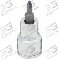 WESTWARD Socket Bit: 3/8 in Drive Size, Phillips Tip, 3/16 in Tip Size, 1 55/64 in Overall Lg, SAE (MPN 3LE40). Key specifications — attr1213300: 3/16 in; attr1213307: Fixed Insert; attr1213309: WESTWARD.