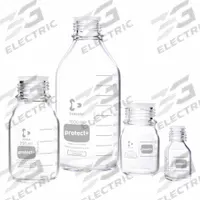 DURAN Narrow Mouth Round Glass Bottles - Safety Coated: 50 mL, 32 mm, Colorless, 10 Bottles (MPN 218051781). Key specifications — Brand: DURAN; Graduated: Yes; Pre-Cleaned: None; Body Color: Colorless; Screw Closure Size: 32 mm.