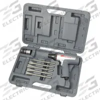 INGERSOLL RAND Air Hammer Kit: 3/8 in Shank Size, 2 5/8 in Stroke Lg, 3,530 bpm Blows per Minute (MPN 123MAXK). Key specifications — attr1320834: INGERSOLL RAND; attr1320853: Round; attr1320854: Round; attr1320857: (5) Chisels; attr1393634: Maintenance to Light Production; attr1393635: Yes; attr1393636: Ultra Durable.
