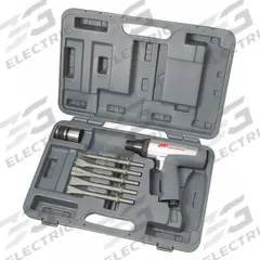 INGERSOLL RAND Air Hammer Kit: 3/8 in Shank Size, 2 5/8 in Stroke Lg, 3,530 bpm Blows per Minute (MPN 123MAXK). Key specifications — attr1320834: INGERSOLL RAND; attr1320853: Round; attr1320854: Round; attr1320857: (5) Chisels; attr1393634: Maintenance to Light Production; attr1393635: Yes; attr1393636: Ultra Durable.