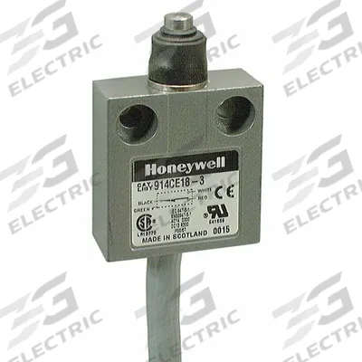 Honeywell Non Plug-In Limit Switch: Plunger Actuator, Metallic, Plunger, 2 Mounting Holes - Top-Mount Plunger Limit Switches