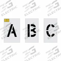RAE Individual Stencil: A to Z/Blank ( ), 5 in Character Ht, Low Density Polyethylene (LDPE) (MPN 5370-005). Key specifications — Material: Low Density Polyethylene (LDPE); Includes: (2) R; Characters Included: A to Z; Brand: RAE; Included Characters: A to Z.