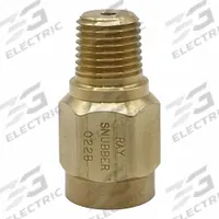 RAY Pressure Gauge Snubber: Brass, Piston, Brass NPT, 5,000 psi Max. Pressure, 3 Pistons (MPN 024B). Key specifications — Snubber Type: Piston; Connection Type: NPT; Brand: RAY; Material: Brass; Compatible Liquids and Gases: Water.