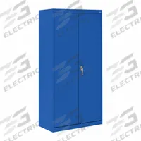 SANDUSKY Shelf Cabinet: 36 in x 18 in x 72 in, 4 Shelves, Swing Handle & Three-Point Locking, Solid (MPN CAC1361872-06). Key specifications — Shelf Adjustability: (3) Adjustable; Base Type: Frame; Cabinet Color: Blue; For Use Outdoors: No; Frame Assembled: Assembled; Cabinet Storage Components: Shelves; Brand: SANDUSKY; Cabinet Style: Shelf.