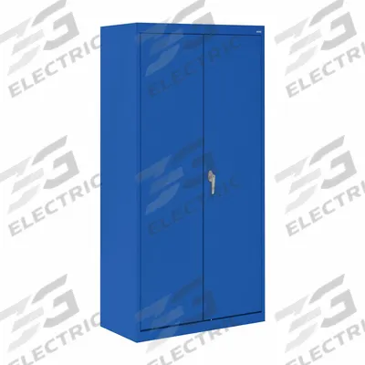 SANDUSKY Shelf Cabinet: 36 in x 18 in x 72 in, 4 Shelves, Swing Handle & Three-Point Locking - Commercial Combination Cabinets
