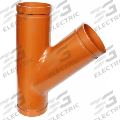 GRUVLOK 45° Lateral: Wye, 4 in x 4 in x 4 in, Carbon Steel, EPDM Seal - Grooved Pipe Fittings