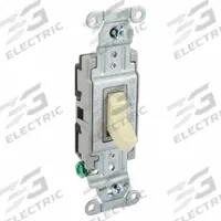 BRYANT Wall Switch: Toggle Switch, Single Pole, Maintained, Ivory, 120/277V AC, 15 A (MPN CSB115BI). Key specifications — Illuminated: No; Voltage Rating: 120/277V AC.