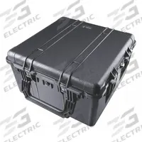 PELICAN Protective Case: 24 in x 23 3/4 in x 12 7/8 in Inside, No Foam, Black, 4 Wheels, 34 lb Wt (MPN 1640-001-110). Key specifications — Handle Style: Folding; Brand: PELICAN; Case Closure Type: Double Throw.
