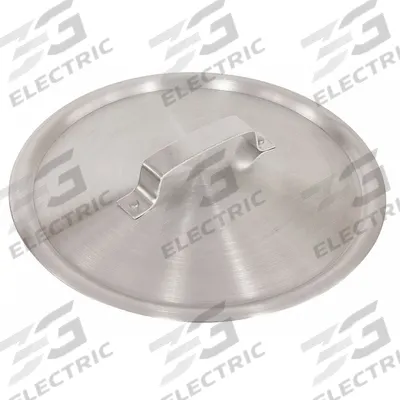 CRESTWARE Fry Pan Cover: 13 in Top Dia, Aluminum, Silver, Aluminum, Natural, 1.5 mm Gauge - Uncoated Frying Pans