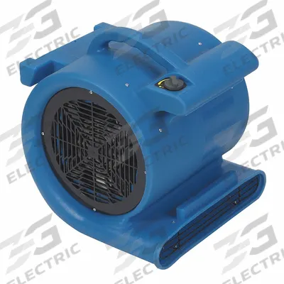 Dayton Centrifugal Blower: 1,648 cfm, 1 hp, Fixed Frame, 120V AC, 3 Speeds, Blue - Portable Blowers