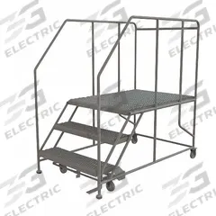 TRI-ARC Mobile Work Platform: 2.5 ft Platform Ht - Max, 36 in x 47 in, Steel, 800 lb Load Capacity (MPN WLWP133648SL). Key specifications — Mobility: Rolling; Brand: TRI-ARC; Color: Gray; Height Adjustability: Fixed Height; Includes Handrails: Handrails Included; Locking Mechanism: Foot-Activated Step Lock; Handrails: Includes Handrails.