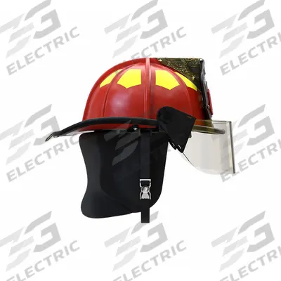 BULLARD Lightweight Traditional Helmet: Red, Fiberglass, Traditional Rear Brim - Fire and Rescue Helmets