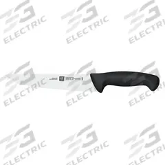 ZWILLING J.A. HENCKELS Knife: Straight, 13 1/4 in Overall Lg, Stainless Steel Blade, Black Handle (MPN 32207-204). Key specifications — Sub-brand: Twin Master; Brand: ZWILLING J.A. HENCKELS; Blade Material: Stainless Steel; Blade Type: Straight; Edge Style: Fine Edge; Forged/Stamped: Stamped; Handle Color: Black; Handle Material: Polypropylene.