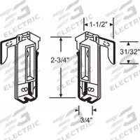APPROVED VENDOR Hanger: 2 3/4 in Lg, 1 1/2 in Wd, 150 lb Max Wt (MPN 3-118A). Key specifications — Product Type: Hanger; Brand: APPROVED VENDOR.
