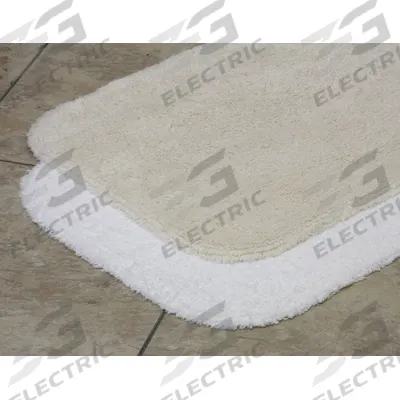 LACEY MILLS Bathroom Rug: 28 oz, 36 in Overall Lg, 24 in Overall Wd, Cotton, White - Bathroom Rugs