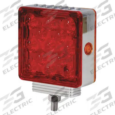 MAXXIMA M42361R/Y-A: LED, Stop, Turn, and Tail Combo Light, Clear, Square - Stop, Turn & Tail Combination Lights