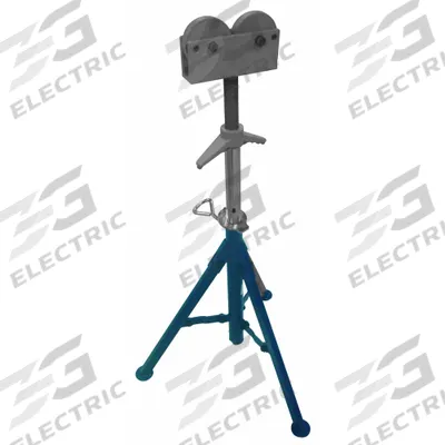 WESTWARD Roller Head Pipe Stand: Straight Roller Head, 2,500 lb Max Load Capacity - Roller Straight-Head Pipe Stands