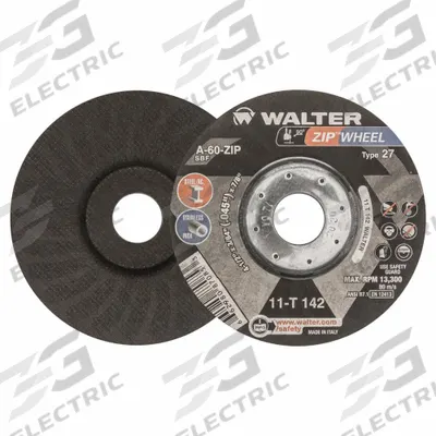 WALTER SURFACE TECHNOLOGIES Depressed Center Cut-Off Wheel: Type 27, 4 1/2" x 3/64" x 7/8" - General Purpose Cut-Off Wheels for Carbon & Stainless Steel