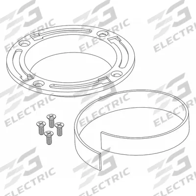 LIBERTY PUMPS Closet Flange Kit: Mfr Part # K001116 - Flanges for Dewatering & Wastewater Pumps